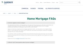 
                            3. Home Mortgage FAQs - Cadence Bank