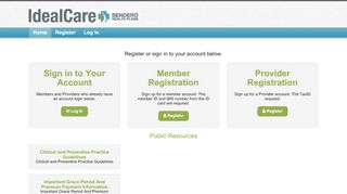 
                            5. Home Page - IdealCare by Sendero Health Plans