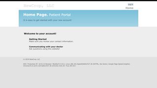 
                            4. Home Page - Patient Portal