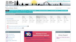 
                            5. Home - Perry Library - Library and Learning Resources at ... - my.lsbu