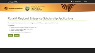 
                            9. Home · QTAC Rural & Regional Enterprise Scholarships Portal