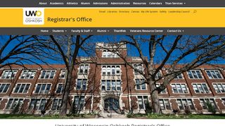 
                            4. Home - Registrar's Office University of Wisconsin Oshkosh