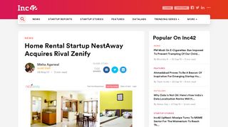 
                            9. Home Rental Startup NestAway Acquires Rival Zenify - Inc42 ...