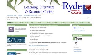 
                            7. Home - RSC Learning and Resource Centre - LibGuides at Ryde ...
