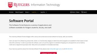 
                            4. Home - Software Portal - Information Technology - Rutgers University