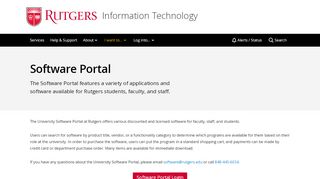 
                            1. Home - Software Portal - Information Technology - Rutgers University