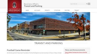
                            1. Home | Transit and Parking | University of Arkansas