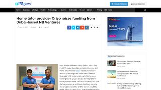 
                            8. Home tutor provider Qriyo raises funding from Dubai-based ...
