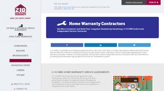 
                            2. Home Warranty Contractors | 2-10 HBW