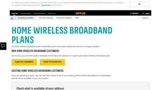 
                            3. Home Wireless Broadband Plans - Optus