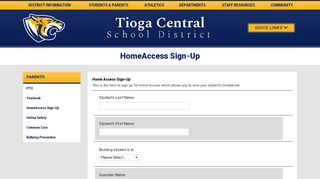 
                            9. HomeAccess Sign-Up - tiogacentral.org