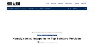 
                            7. Homely.com.au integrates to Top Software Providers | Elite Agent