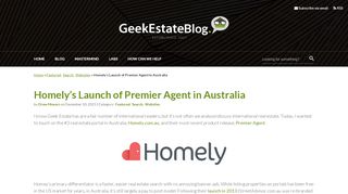 
                            5. Homely's Launch of Premier Agent in Australia - GeekEstate Blog