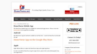 
                            9. HomeNurse Mobile App | HomeNurse.Net