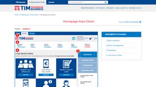 
                            3. Homepage Area Clienti Mobile | TIM Business