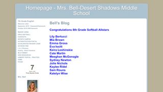 
                            5. Homepage - Mrs. Bell-Desert Shadows Middle School - Google Sites