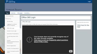 
                            4. Homeroom Resources : Office 365 Login - PowerSchool Learning