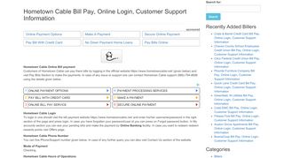 
                            6. Hometown Cable Bill Pay, Online Login, Customer Support Information