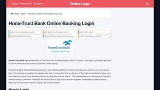 
                            7. HomeTrust Bank Online Banking Login - …