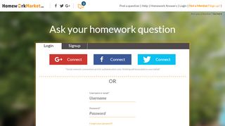 
                            2. Homework Market login