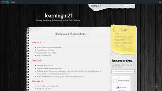 
                            8. Homework/Reminders | learningin21