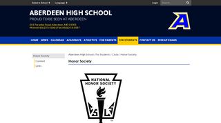 
                            9. Honor Society - Aberdeen High School