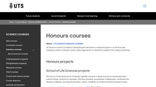 
                            9. Honours courses | University of Technology Sydney