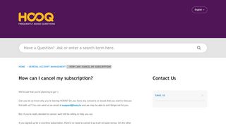 
                            9. HOOQ Digital Pte Ltd | How can I cancel my subscription?