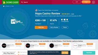 
                            8. Hopa Casino Review 2019 - Get Free Spins Bonus on Sign up