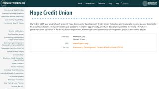 
                            6. Hope Credit Union | Community-Wealth.org