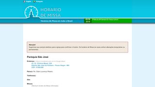 
                            8. Horário de Missa - Paróquia São José - Pouso Alegre ...