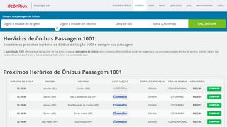 
                            4. Horários de Ônibus Viação 1001 | Passagem 1001