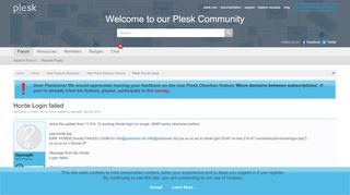 
                            7. Horde Login failed | Plesk Forum