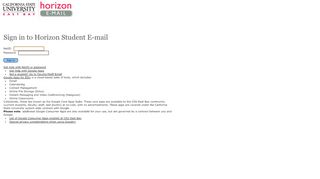 
                            7. Horizon Student E-mail System