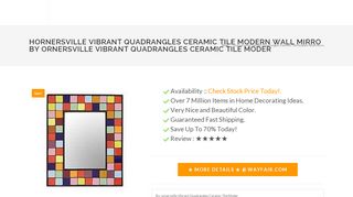 
                            7. Hornersville Vibrant Quadrangles Ceramic Tile Modern Wall ...