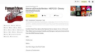 
                            8. Horror Of Dracula Review - HEP 215 - Dewey Decimal Dracula ...