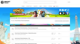 
                            5. Horse Haven: World Adventures - Ubisoft Forums