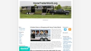 
                            2. Horse Trailer World