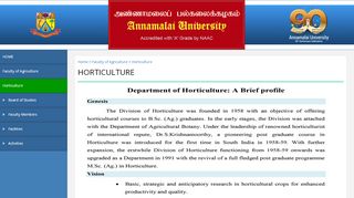 
                            8. Horticulture - Annamalai University