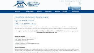 
                            10. Hospital Patient Portal - Delta County Memorial Hospital