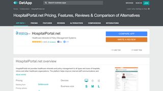 
                            4. HospitalPortal.net Pricing, Features, Reviews & Comparison of ...