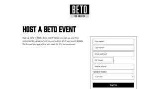 
                            7. Host a Beto Event | Beto O'Rourke