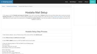 
                            4. Hostalia mail Setup - Outlook | hostalia.com | SmtpImap