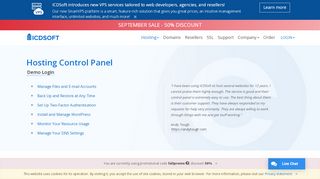 
                            2. Hosting Control Panel | ICDSoft