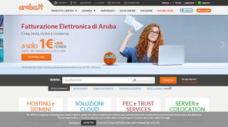 
                            3. Hosting, Domini, Cloud, E-Security, PEC, Firma, Server | Aruba.it