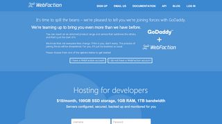 
                            2. Hosting for developers - WebFaction