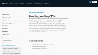 
                            9. Hosting on KeyCDN | Hugo