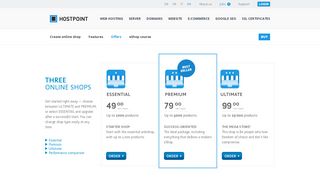 
                            2. Hostpoint – Choose your online shop