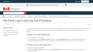 
                            4. Hot Desk Log In and Log Out Procedure - 8x8 Support