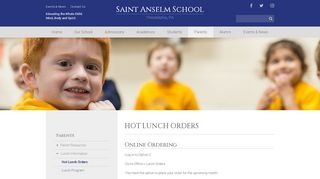 
                            8. Hot Lunch Orders - Saint Anselm School - Philadelphia, PA